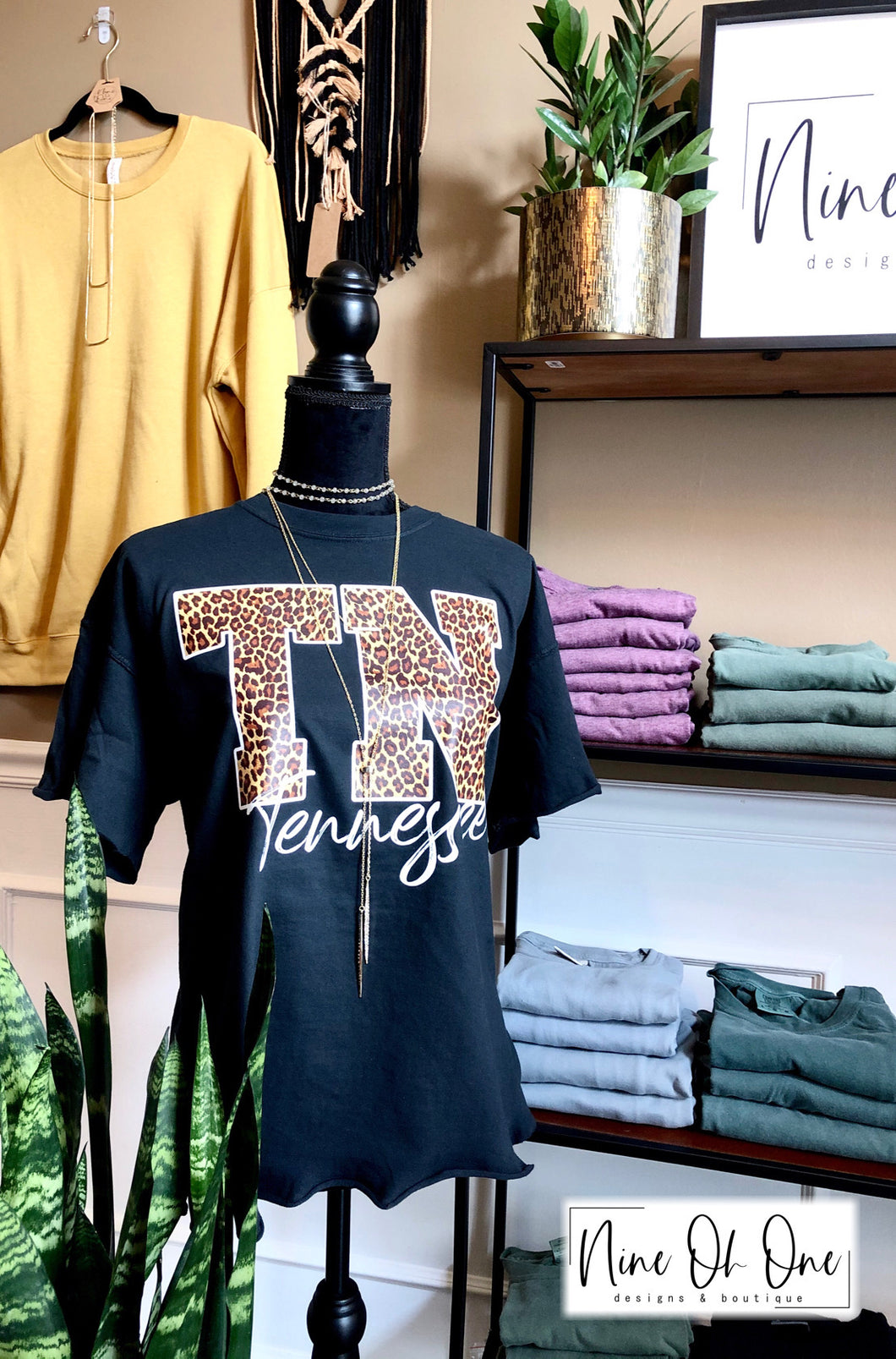 Leopard TN Custom Raw Seam Tee!