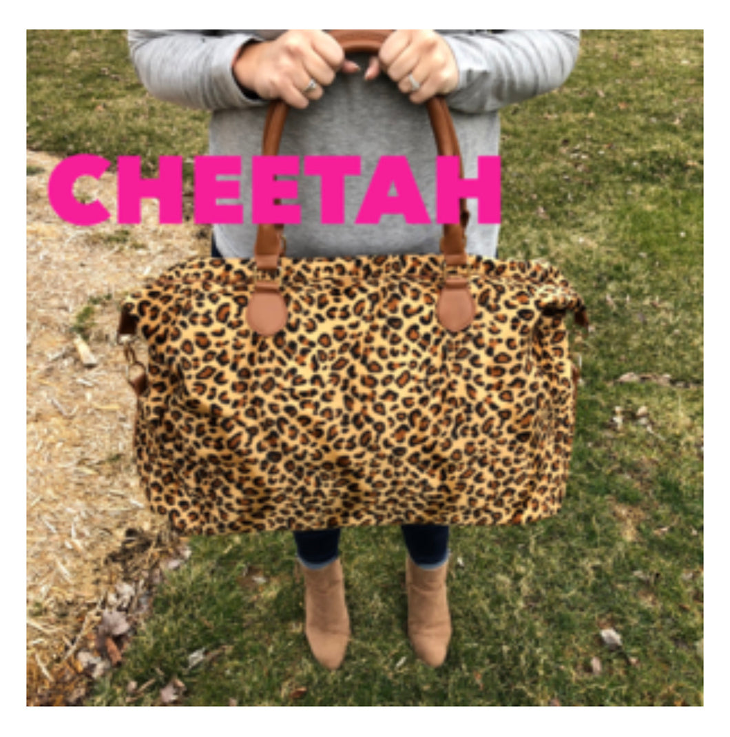 Cheetah Weekender Tote!
